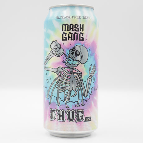 This is a can of Mash Gang - Chug - 0.5% (440ml). It is a Pale Ale craft beer available to buy from Ghost Whale, voted London's best craft beer shop.