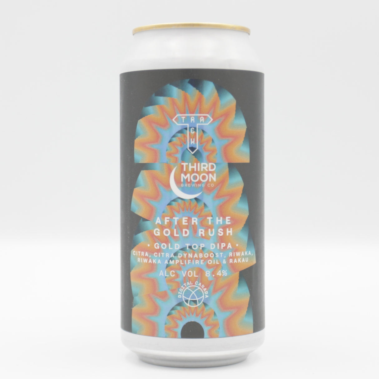 This is a can of Track / Third Moon - Gold Top: After The Gold Rush - 8.4% (440ml). It is a Double IPA craft beer available to buy from Ghost Whale, voted London's best craft beer shop.