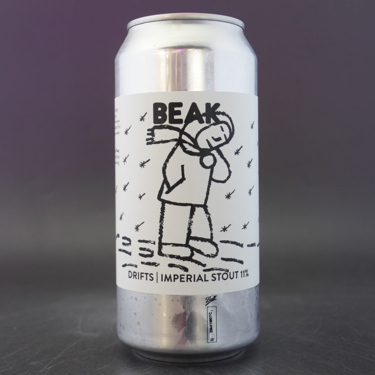 This is a can of Beak Brewery - Drifts - 11% (440ml). It is a Imperial Stout / Porter craft beer available to buy from Ghost Whale, voted London's best craft beer shop.