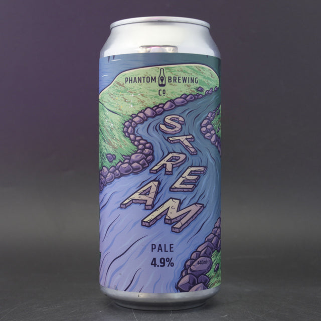 This is a can of Phantom Brewing Co - Stream - 4.9% (440ml). It is a Pale Ale craft beer available to buy from Ghost Whale, voted London's best craft beer shop.