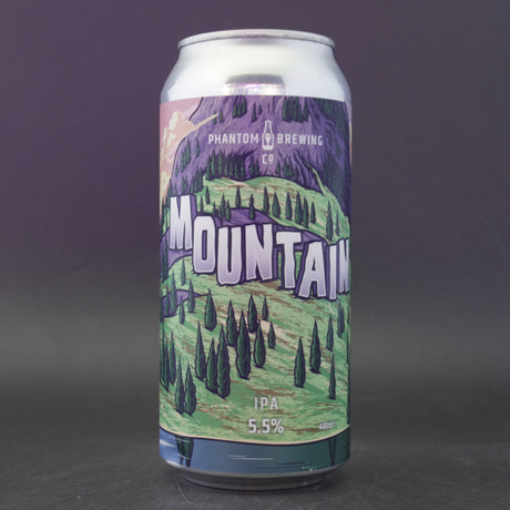 This is a can of Phantom Brewing Co - Mountain - 5.5% (440ml). It is a IPA craft beer available to buy from Ghost Whale, voted London's best craft beer shop.