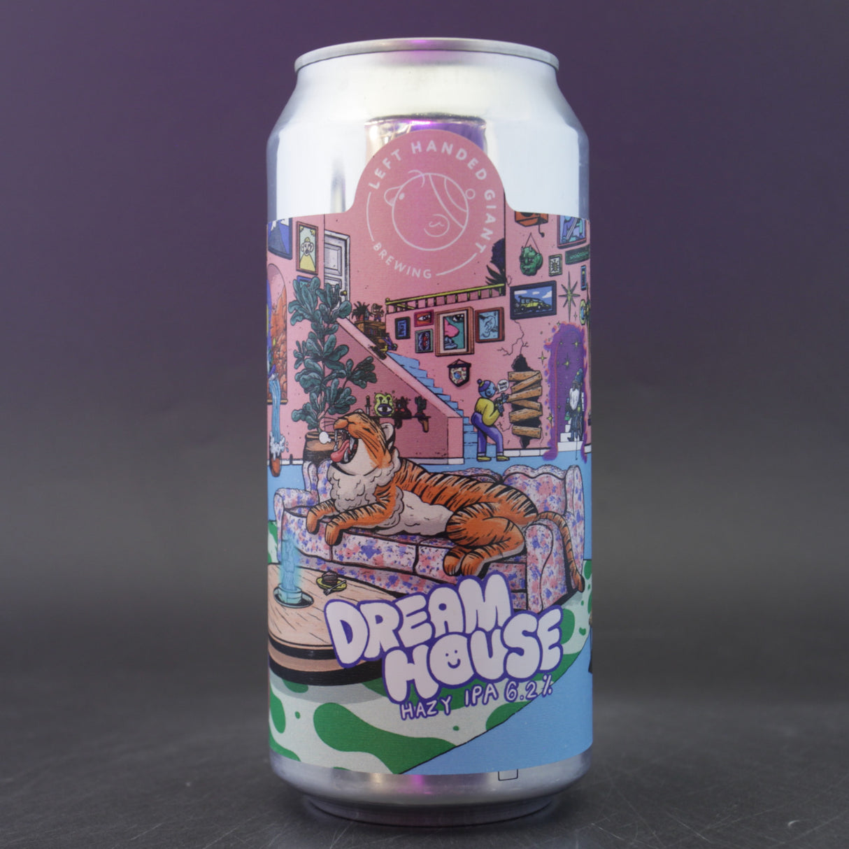 This is a can of Left Handed Giant - Dream House (GF) - 6.2% (440ml). It is a IPA craft beer available to buy from Ghost Whale, voted London's best craft beer shop.