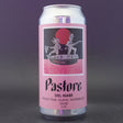 This is a can of Pastore - Del Mare Prickly Pear, Guava, Watermelon - 5% (440ml). It is a Gose craft beer available to buy from Ghost Whale, voted London's best craft beer shop.