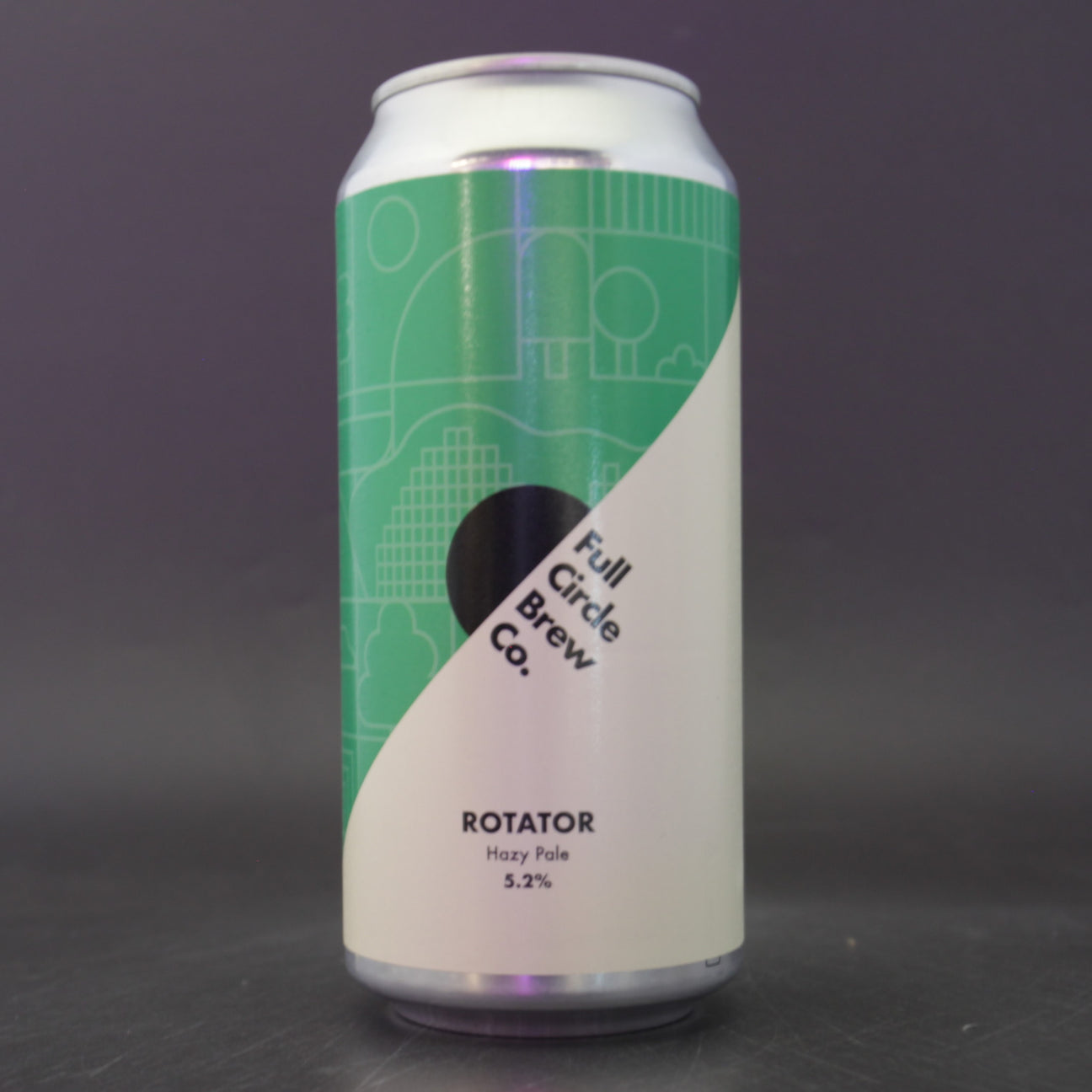 This is a can of Full Circle Brew Co - Rotator - 5.2% (440ml). It is a Pale Ale craft beer available to buy from Ghost Whale, voted London's best craft beer shop.