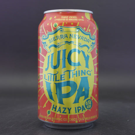 This is a can of Sierra Nevada - Juicy Little Thing - 6.5% (355ml). It is a IPA craft beer available to buy from Ghost Whale, voted London's best craft beer shop.