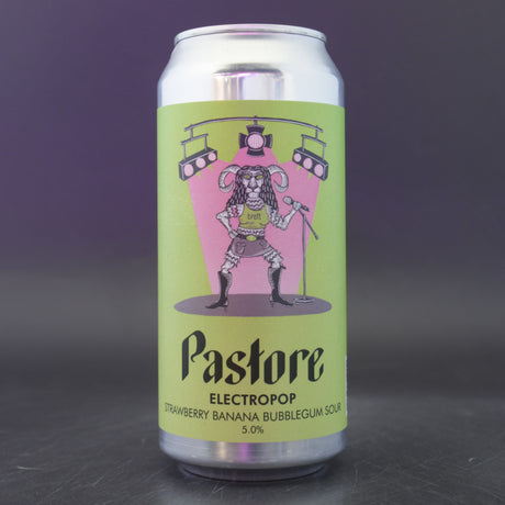 This is a can of Pastore - Electropop - 5% (440ml). It is a Sour craft beer available to buy from Ghost Whale, voted London's best craft beer shop.