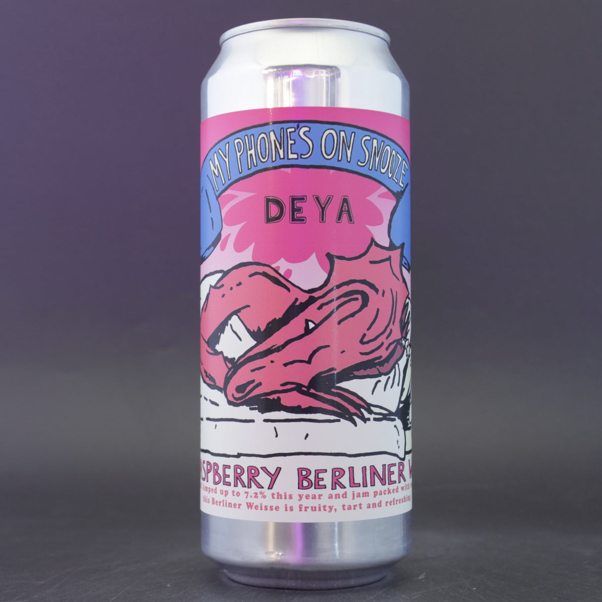 This is a can of DEYA - My Phone's On Snooze - 7.2% (500ml). It is a Sour craft beer available to buy from Ghost Whale, voted London's best craft beer shop.