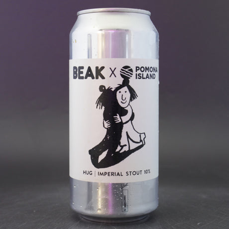 This is a can of Beak / Pomona Island - Hug - 10% (440ml). It is a Imperial Stout / Porter craft beer available to buy from Ghost Whale, voted London's best craft beer shop.