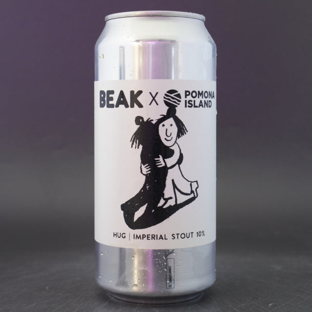 This is a can of Beak / Pomona Island - Hug - 10% (440ml). It is a Imperial Stout / Porter craft beer available to buy from Ghost Whale, voted London's best craft beer shop.