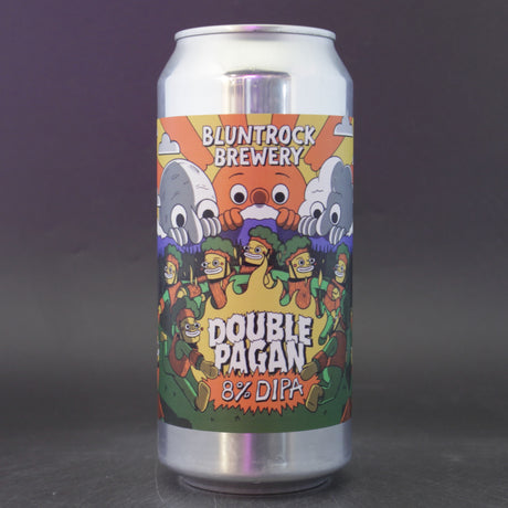 This is a can of Bluntrock - Double Pagan - 8% (440ml). It is a Double IPA craft beer available to buy from Ghost Whale, voted London's best craft beer shop.