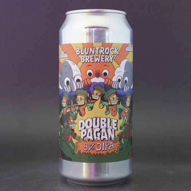 This is a can of Bluntrock - Double Pagan - 8% (440ml). It is a Double IPA craft beer available to buy from Ghost Whale, voted London's best craft beer shop.