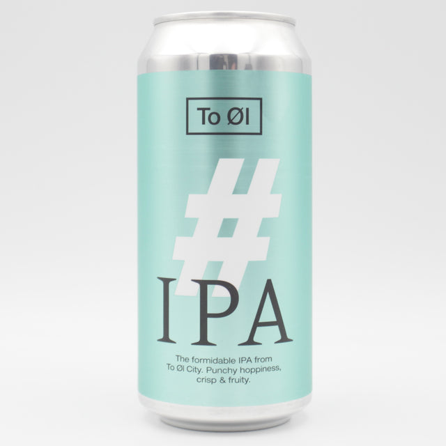 This is a can of To Øl - #IPA - 5.9% (440ml). It is a IPA craft beer available to buy from Ghost Whale, voted London's best craft beer shop.