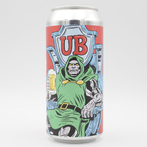 This is a can of UnBarred - Supervillain - 3.7% (440ml). It is a Pale Ale craft beer available to buy from Ghost Whale, voted London's best craft beer shop.