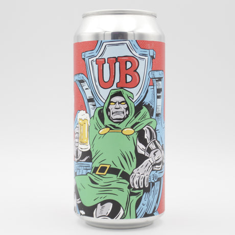This is a can of UnBarred - Supervillain - 3.7% (440ml). It is a Pale Ale craft beer available to buy from Ghost Whale, voted London's best craft beer shop.