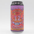 This is a can of Amundsen - 12th Birthday: Triple Threat - 5.5% (440ml). It is a Sour craft beer available to buy from Ghost Whale, voted London's best craft beer shop.