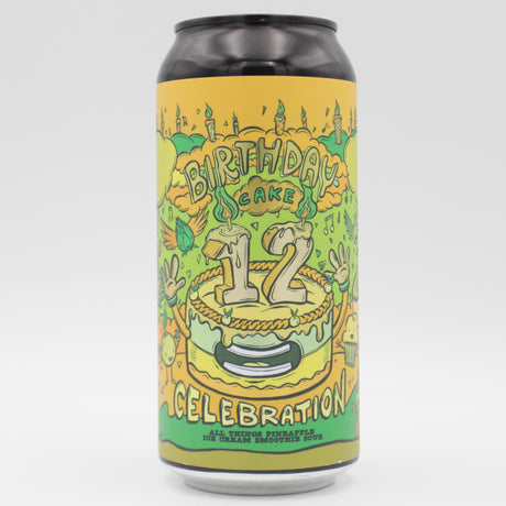 This is a can of Amundsen - 12th Birthday: Pineapple Ice Cream Smoothie - 5.5% (440ml). It is a Sour craft beer available to buy from Ghost Whale, voted London's best craft beer shop.