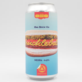 This is a can of OSO Brewing / Attik - Knuckleball - 6.5% (440ml). It is a IPA craft beer available to buy from Ghost Whale, voted London's best craft beer shop.