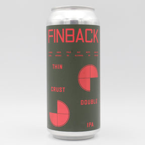 This is a can of Finback / North Park - Thin Crust - 8% (473ml). It is a Double IPA craft beer available to buy from Ghost Whale, voted London's best craft beer shop.