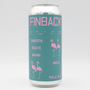 This is a can of Finback / J Wakefield - Smooth Beats Miami - 6.2% (473ml). It is a IPA craft beer available to buy from Ghost Whale, voted London's best craft beer shop.