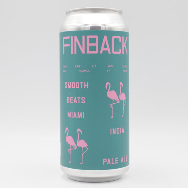 This is a can of Finback / J Wakefield - Smooth Beats Miami - 6.2% (473ml). It is a IPA craft beer available to buy from Ghost Whale, voted London's best craft beer shop.