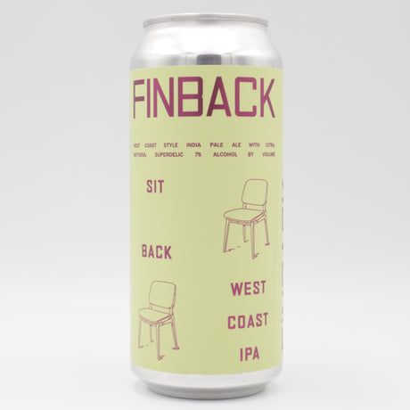 This is a can of Finback - Sit Back - 7% (473ml). It is a IPA craft beer available to buy from Ghost Whale, voted London's best craft beer shop.