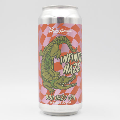 This is a can of Tripping Animals / DEYA - Infinite Haze  - 7.2% (473ml). It is a IPA craft beer available to buy from Ghost Whale, voted London's best craft beer shop.