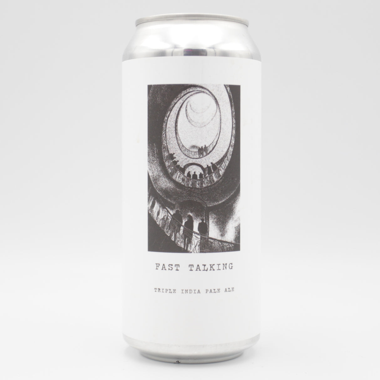 This is a can of Root + Branch / North Park - Fast Talking - 9.5% (473ml). It is a Triple IPA craft beer available to buy from Ghost Whale, voted London's best craft beer shop.