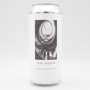 This is a can of Root + Branch / North Park - Fast Talking - 9.5% (473ml). It is a Triple IPA craft beer available to buy from Ghost Whale, voted London's best craft beer shop.