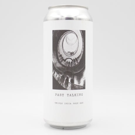 This is a can of Root + Branch / North Park - Fast Talking - 9.5% (473ml). It is a Triple IPA craft beer available to buy from Ghost Whale, voted London's best craft beer shop.