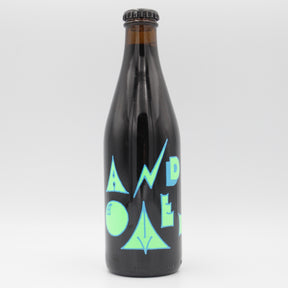 This is a bottle of Omnipollo / 3 Sons - Andromeda 2026 - 12.4% (330ml). It is a Imperial Stout / Porter craft beer available to buy from Ghost Whale, voted London's best craft beer shop.