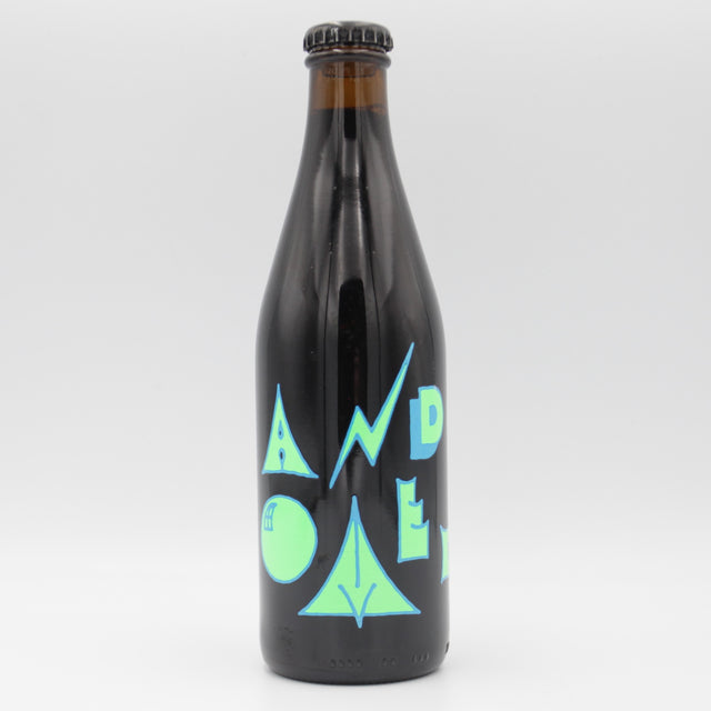 This is a bottle of Omnipollo / 3 Sons - Andromeda 2026 - 12.4% (330ml). It is a Imperial Stout / Porter craft beer available to buy from Ghost Whale, voted London's best craft beer shop.