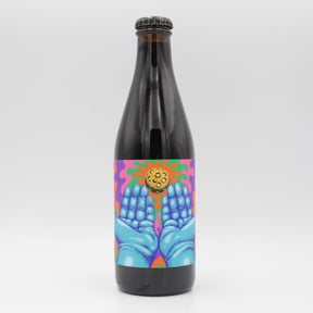 This is a bottle of Omnipollo - Large Life - 12.1% (330ml). It is a Imperial Stout / Porter craft beer available to buy from Ghost Whale, voted London's best craft beer shop.