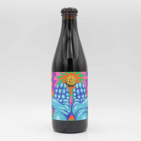 This is a bottle of Omnipollo - Large Life - 12.1% (330ml). It is a Imperial Stout / Porter craft beer available to buy from Ghost Whale, voted London's best craft beer shop.