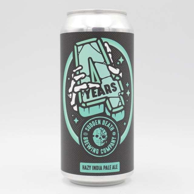 This is a can of Sudden Death - Brewpub Anniversary Special 4 - 7% (440ml). It is a IPA craft beer available to buy from Ghost Whale, voted London's best craft beer shop.