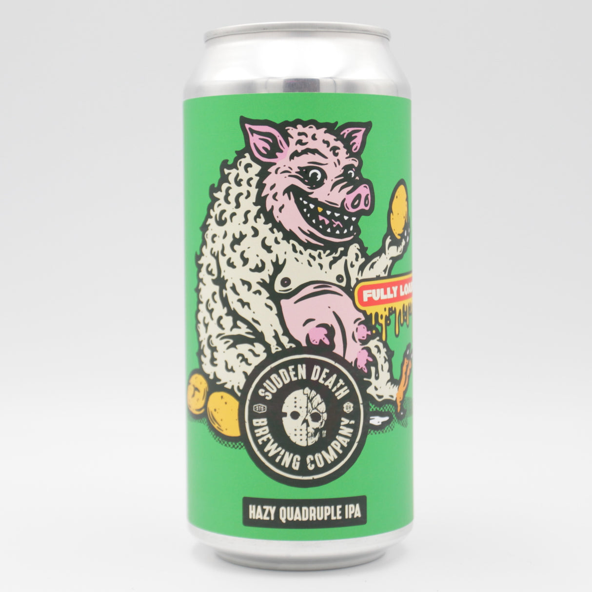 This is a can of Sudden Death - The Thing That Does Everything - 12% (440ml). It is a Triple IPA craft beer available to buy from Ghost Whale, voted London's best craft beer shop.