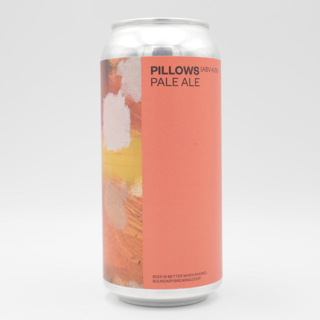 This is a can of Boundary - Pillows - 4.3% (440ml). It is a Pale Ale craft beer available to buy from Ghost Whale, voted London's best craft beer shop.