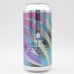 This is a can of Track / Thornbridge - Headstone - 7.2% (440ml). It is a IPA craft beer available to buy from Ghost Whale, voted London's best craft beer shop.