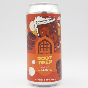 This is a can of Vault City - Root Beer - 4.5% (440ml). It is a Sour craft beer available to buy from Ghost Whale, voted London's best craft beer shop.