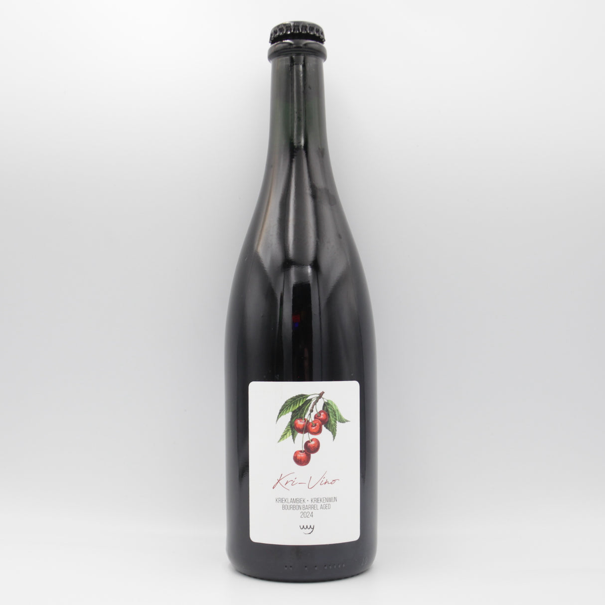 This is a sharing bottle of Boerenerf - Kri-Vino (2024) - 8.3% (750ml). It is a Lambic craft beer available to buy from Ghost Whale, voted London's best craft beer shop.