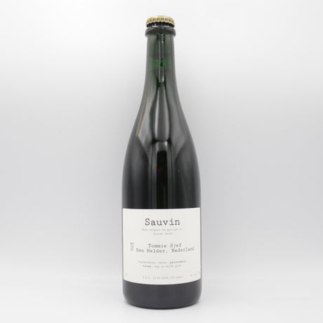 This is a sharing bottle of Tommie Sjef - Sauvin - 6.9% (750ml). It is a Lambic craft beer available to buy from Ghost Whale, voted London's best craft beer shop.