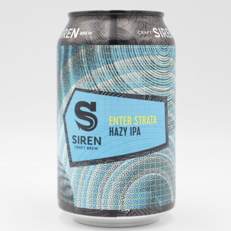 This is a can of Siren - Enter Strata - 6.2% (330ml). It is a IPA craft beer available to buy from Ghost Whale, voted London's best craft beer shop.