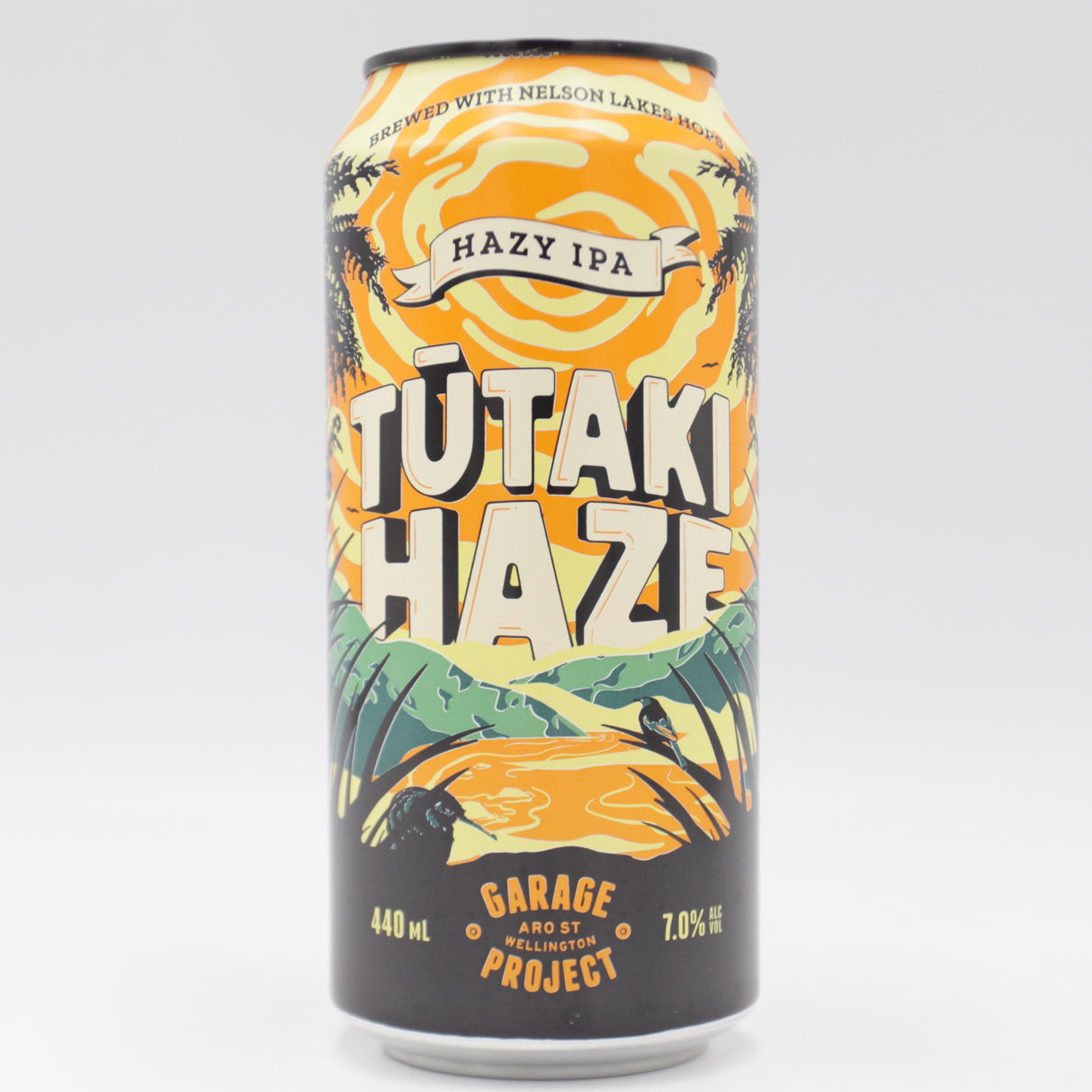 This is a can of Garage Project - Tütaki Haze - 7% (440ml). It is a IPA craft beer available to buy from Ghost Whale, voted London's best craft beer shop.