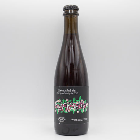 This is a bottle of Garage Project - Wildflower: Blackberry - 8.1% (375ml). It is a Wild Ale craft beer available to buy from Ghost Whale, voted London's best craft beer shop.