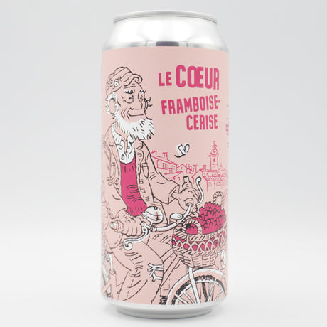 This is a can of Burning Sky - Le Cœur Framboise - Cerise - 5.2% (440ml). It is a Saison craft beer available to buy from Ghost Whale, voted London's best craft beer shop.