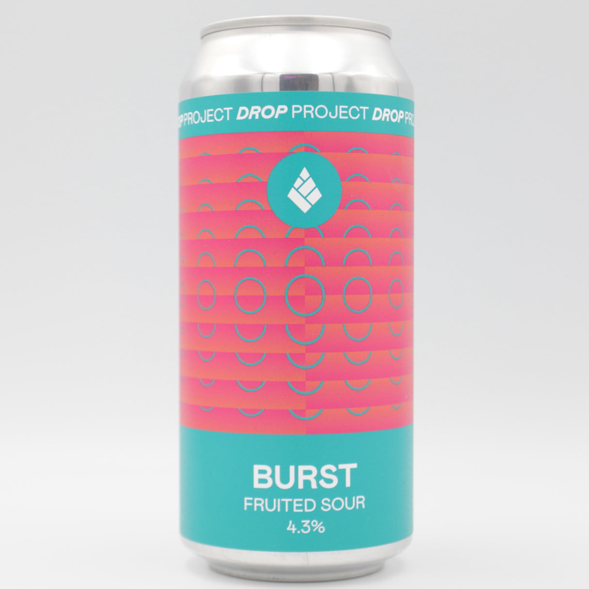 This is a can of Drop Project / Heist - Burst - 4.3% (440ml). It is a Sour craft beer available to buy from Ghost Whale, voted London's best craft beer shop.