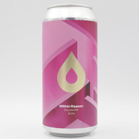 This is a can of Polly's Brew Co - Within Reason - 8% (440ml). It is a Double IPA craft beer available to buy from Ghost Whale, voted London's best craft beer shop.