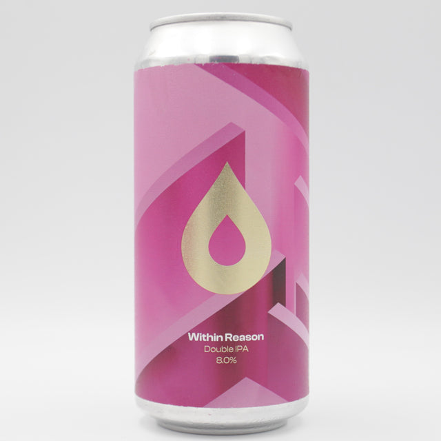 This is a can of Polly's Brew Co - Within Reason - 8% (440ml). It is a Double IPA craft beer available to buy from Ghost Whale, voted London's best craft beer shop.