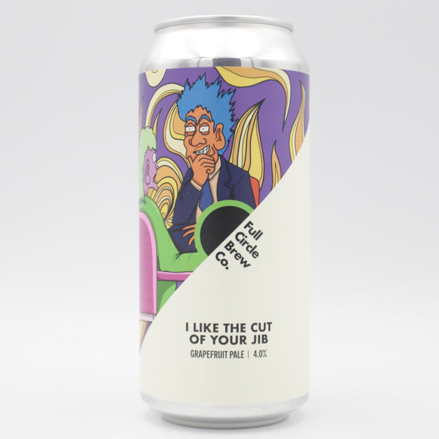 This is a can of Full Circle Brew Co - I Like The Cut Of Your Jib - 4% (440ml). It is a Pale Ale craft beer available to buy from Ghost Whale, voted London's best craft beer shop.
