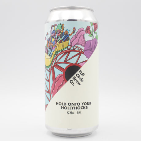 This is a can of Full Circle Brew Co - Hold On To Your Hollyhocks - 3.9% (440ml). It is a Pale Ale craft beer available to buy from Ghost Whale, voted London's best craft beer shop.