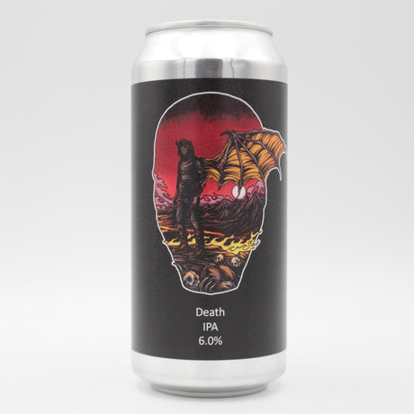 This is a can of Dark Element - Death - 6% (440ml). It is a IPA craft beer available to buy from Ghost Whale, voted London's best craft beer shop.